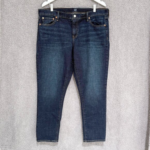 Gap Mid Rise Best Girlfriend Jeans Medium Indigo 33 - Picture 7 of 11
